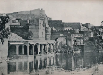 O tanque Padam Sagar em Jodhpur, 1936.