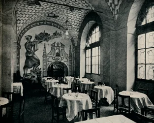 The Penna DOca Restaurant, sala de jantar principal, c1928