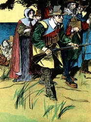 Os pais peregrinos depois de chegar à América, 1620 c1900