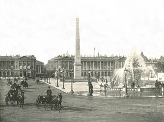 A Place de la Concorde, Paris, França, 1895.