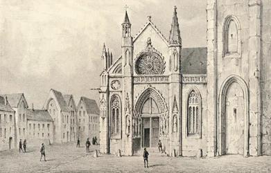 O portal da igreja de St Jacques la Boucherie, 1915