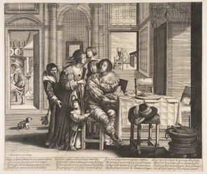 O filho pródigo em uma casa de má reputação, ca. 1636