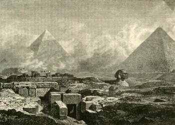 As Pirâmides e Esfinge, 1890.