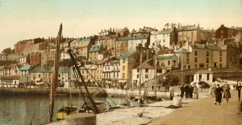 The Quayside, Brixham, década de 1940.