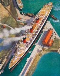 A rainha Mary em Southampton, 1938