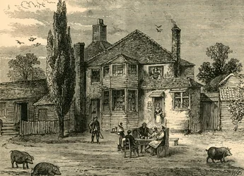 O Queens Head e alcachofra., C1876.