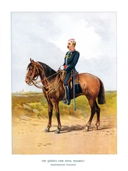 O Queens possui o Regimento Real, Staffordshire Yeomanry, c1890