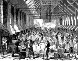 The Railway Carriage Companys trabalha, Oldbury, West Midlands, 1869