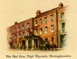 O leão vermelho, Wycombe alto, Buckinghamshire, 1936.