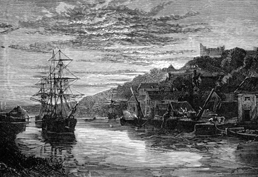 O rio em Arundel, Sussex, 1900