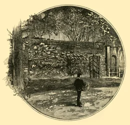 O Muro Romano em Dorchester, 1898.
