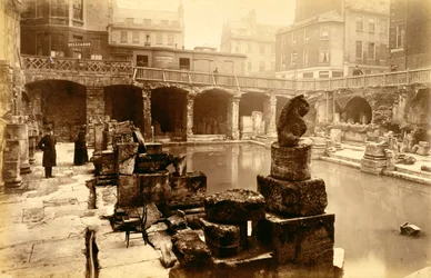 Os banhos romanos, Bath, século XIX