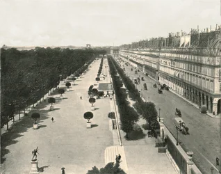 A Rue de Rivoli, Paris, França, 1895.