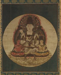Os Cinco Bodhisattvas Secretos Gohimitsu Bosatsu, 1200s.