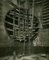 O eixo que conduz à entrada do túnel de Blackwall, 1901.