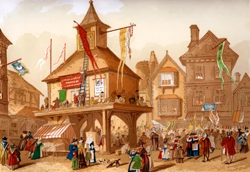 O Jubileu de Shakespeare em Stratford upon Avon, c1850