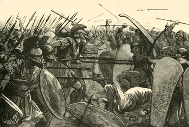 Os espartanos em Plataea, 1890.