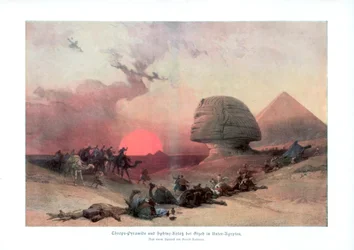 A Esfinge de Gizé, Egito, década de 1840, 1900