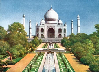 O Taj Mahal, Agra, Índia, início do século XX
