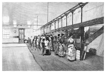 A central telefônica, Melbourne, Victoria, Austrália, 1886