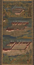 Os três santuários sagrados em Kumano: Kumano Mandala, c. 1300