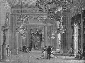A sala do trono, Palácio de Buckingham, Westminster, Londres, c1875 1878