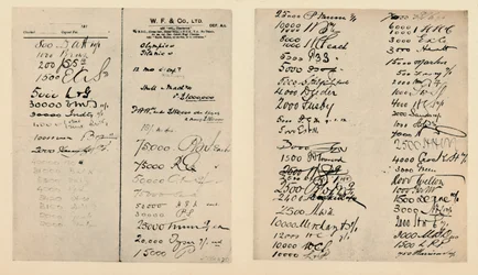 O deslizamento do Titanic, c1910s, 1928