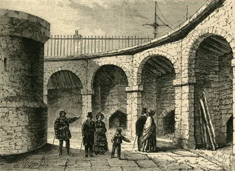 O Menagerie da torre por volta de 1820, c1872.