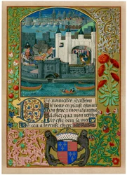A torre de Londres com a ponte de Londres, c1500, c1901