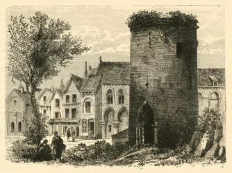 A torre de Louis DOutremer em Laon, destruída em 1831, 1890.
