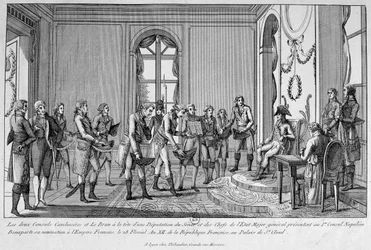 Os dois cônsules Cambacérès e Le Brun nomear Imperador Napoleão, século XIX
