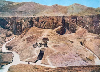O vale dos reis, Luxor, Egito, século 20