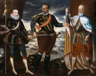 Os vencedores de Lepanto: João da Áustria, Marcantonio Colonna, Sebastiano Venier, ca. 1575.