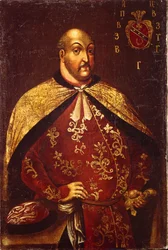 Os cossacos zaporozhianos Ataman Vasily Grigoryevich Gamaleya, ca 1760