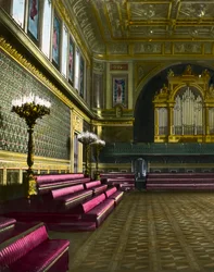 O salão de baile, Palácio de Buckingham, Londres, final do século XIX ou início do século XX