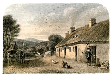 O local de nascimento de Robert Burns, Alloway, South Ayrshire, Escócia