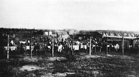 O campo de concentração de Frith Hill, Camberley, 1914, 1915