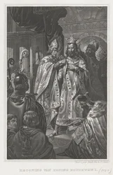 A coroação de Balduíno I no dia de Natal de 1100, século XIX
