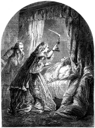 A morte de Frederick, príncipe de Gales 1707-1751, 1751 século XIX