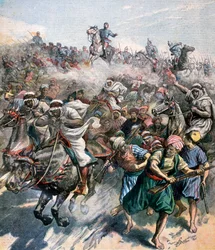 A morte do general Margallo, a guerra do Rif, Marrocos, 1893