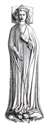 A efígie de Eleanor de Castela, localizada na Abadia de Westminster.