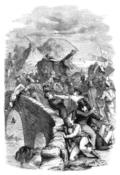 O tumulto eleitoral em Hawick, Scottish Borders, 1837 c1895