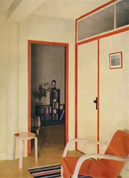 O hall de entrada do apartamento do Dr. HJ Modreys em Highfield Court, 1936