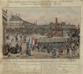 A execução de Robespierre e seus apoiadores em 28 de julho de 1794