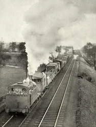 A famosa inclinação de Lickey entre Bromsgrove e Blackwell, Worcestershire, 1935.