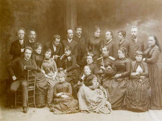 O primeiro grupo dramático de teatro em Varsóvia, 1866