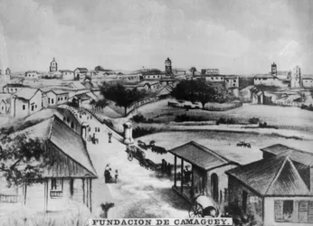 A fundação de Camagüey, Cuba, c1910