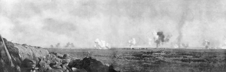 A linha de frente em torno de Aisne, França, Primeira Guerra Mundial, 1914, 1926