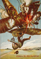 A ação heróica do capitão do pessoal Nesterov, 1914
