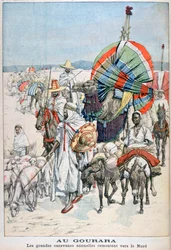 As grandes caravanas anuais em direção ao norte, Gourara, Argélia, 1903